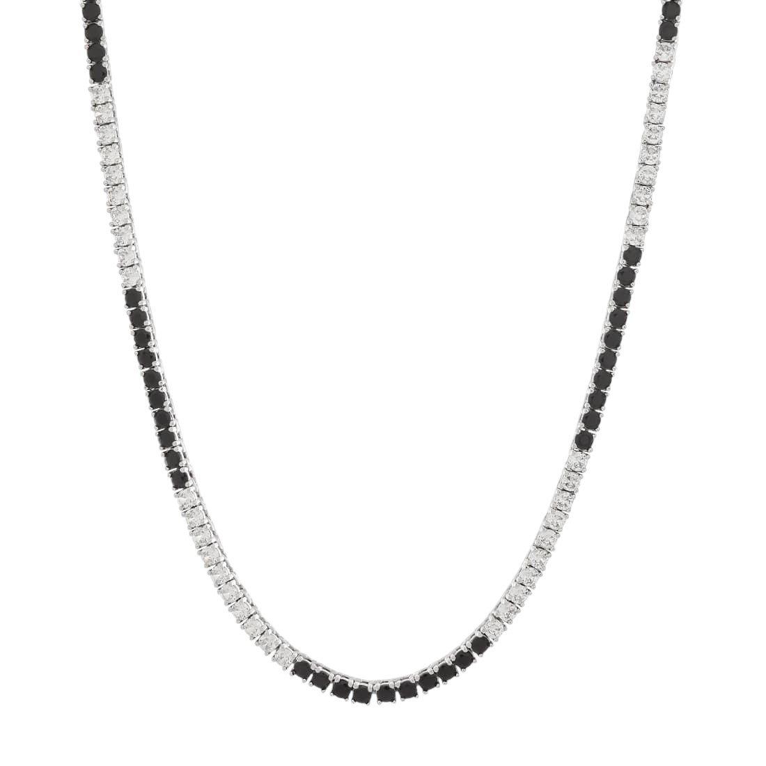 King Ice X Barbie 3mm Forever Icon Tennis Chain - White Gold/Black - WHITE GOLD/BLACK